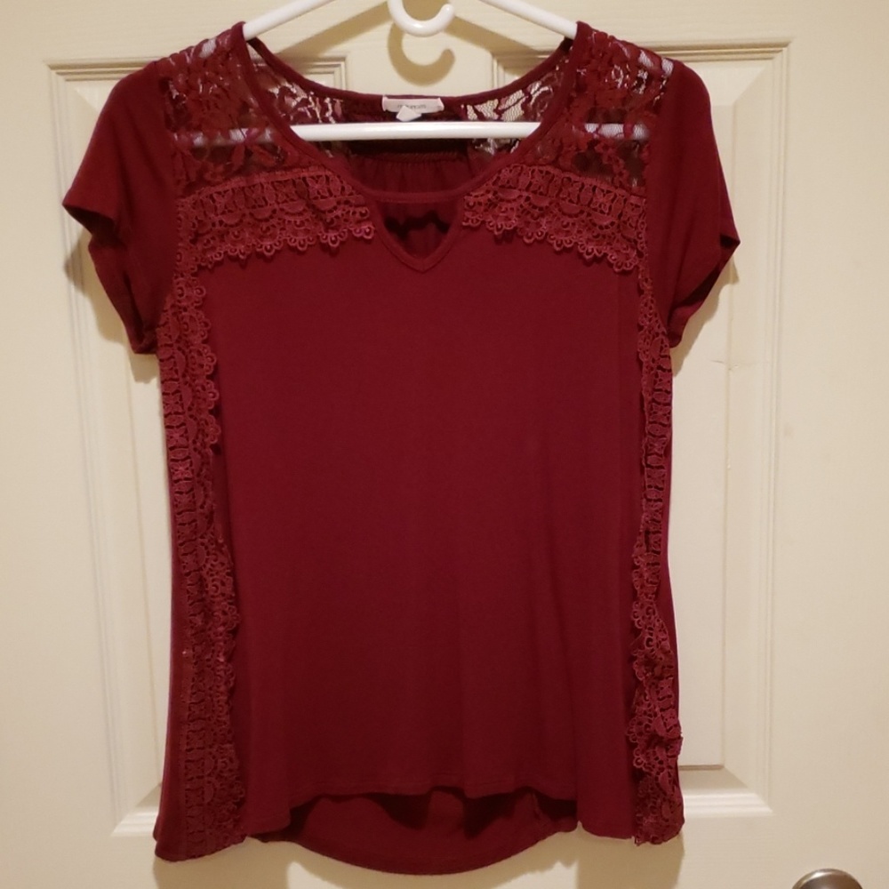 Maurice's burgundy Blouse